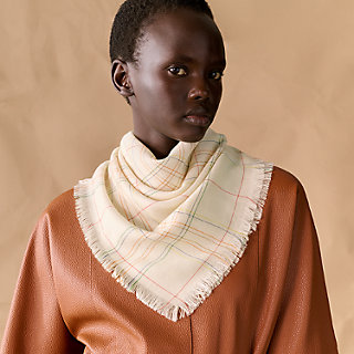 Carreaux scarf 80 - Green | Hermès USA